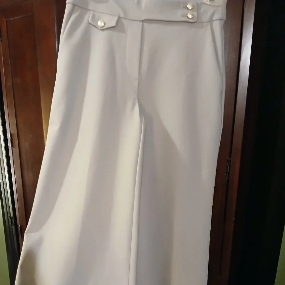 HAVER & BLAIR OF LONDON Grey High-Rise Wide Leg Pants XS - Picture 4 of 14